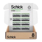 Schick Hydro Sensitive razor refills 8ct with smooth glide for sensitive skin.