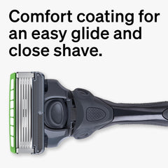 Close-up of 7 Cushioning Gel Pools for hydration during shaving.