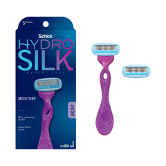 Schick Hydro Silk Moisture razor with 5 Curve-Sensing blades for a close shave