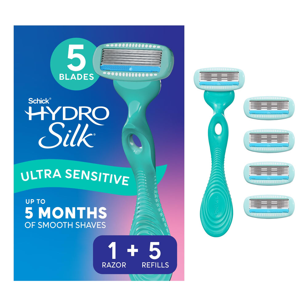 Schick Hydro Silk Ultra Sensitive handle for a comfortable grip during precision shaving.