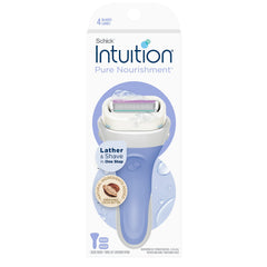 Schick Intuition Pure Nourishment razor handle with built-in moisture for a smooth shave