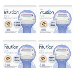 Schick Intuition Pure Nourishment razor refill 12 count with cocoa butter for a smooth moisturizing shave