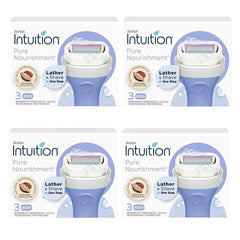 Schick Intuition razor refills in a 12-count pack for a nourishing shave