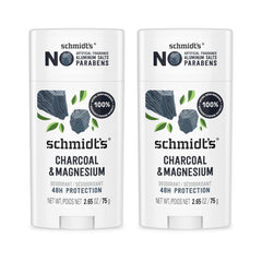 Schmidt's desodorante carbón activado y magnesio, protección de 48 horas para olor fresco.