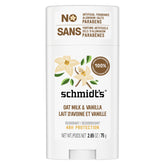 Schmidt’s desodorante vainilla y leche de avena, envase frontal, protege durante 24 horas.