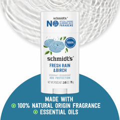Schmidt's vegan cruelty-free logo signals ethical choice.