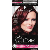 Schwarzkopf Color Ultime mahogany red dye box for vibrant home color results.