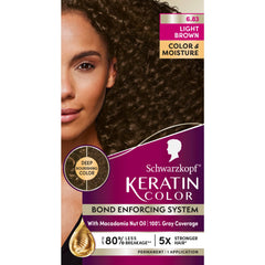 Schwarzkopf Keratin Color 6.83 light brown color cream tube for vibrant, even coverage