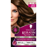 Schwarzkopf Keratin Color Berry Brown application for at-home color.
