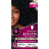 Schwarzkopf Keratin Color color cream applying deep black-onyx shade for gray coverage