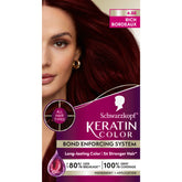 Schwarzkopf Keratin Color 4.8 Rich Bordeaux box for vibrant, long-lasting home color