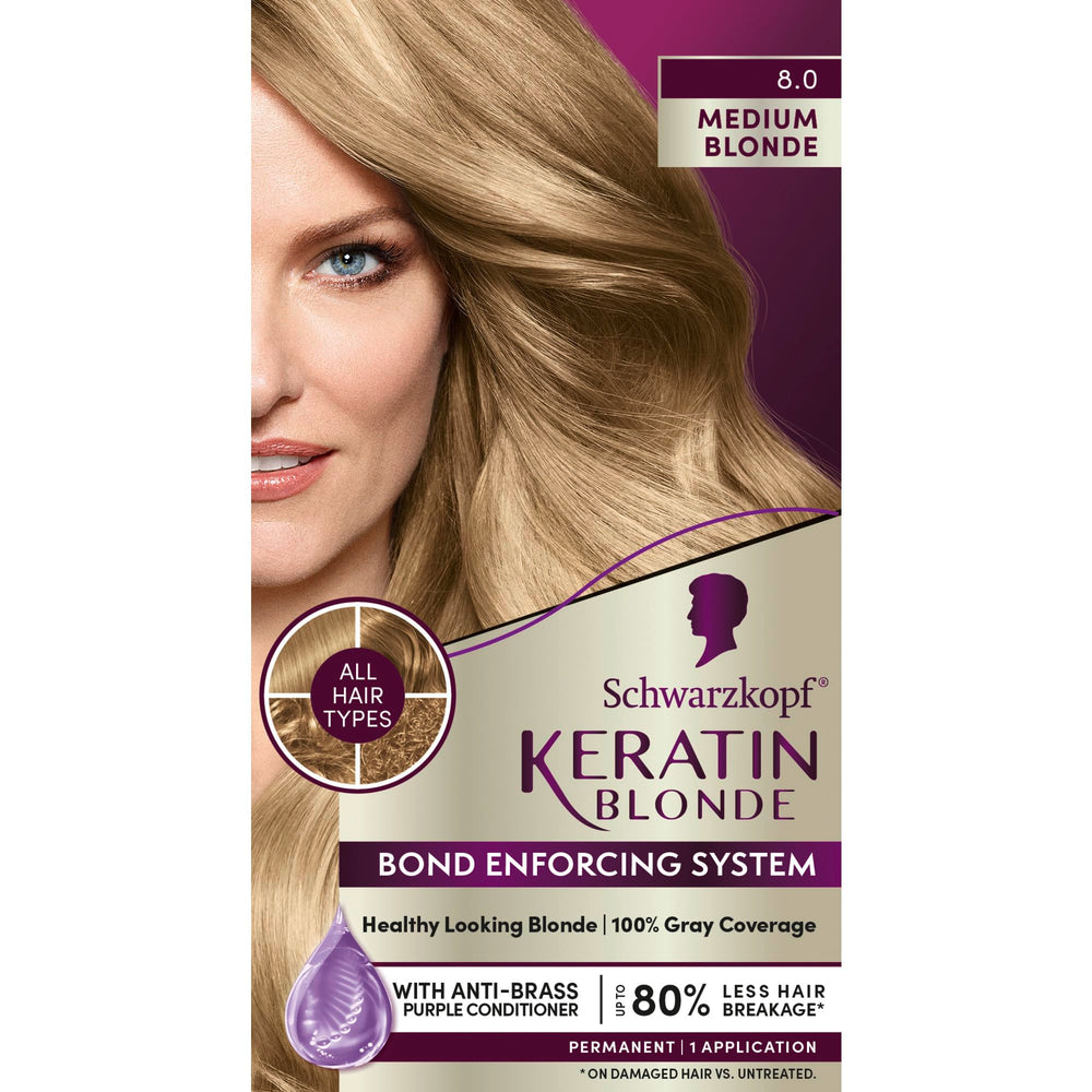 Schwarzkopf Keratin Color kit bottle ready for at-home application with even coverage