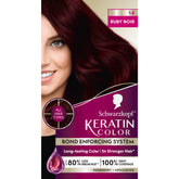 Schwarzkopf Keratin Color kit box for at-home dye delivering professional results.