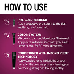 Schwarzkopf Keratin Color post-color conditioner seals color and adds shine.