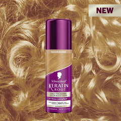 Schwarzkopf Keratin Color Root Spray drying quickly for a soft finish.