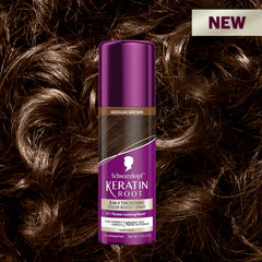 Schwarzkopf Keratin Color Root Spray offers a soft, touchable finish without stiffness.