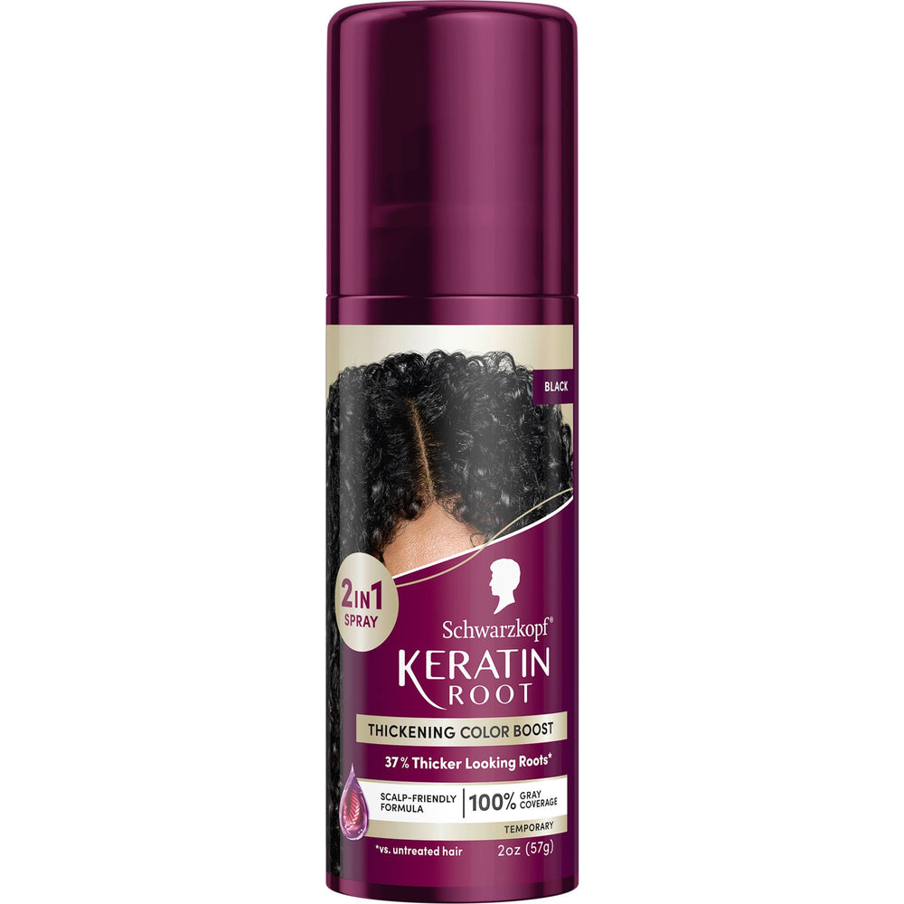 Schwarzkopf Keratin Root Spray bottle for fast root touch-ups on the go