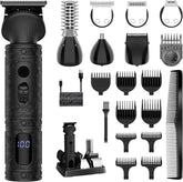 Scttomon beard trimmer close-up showing the T-blade for precise edging.