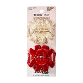 Scunci by Conair jaw claw clip in gold glitter for secure, stylish hair.