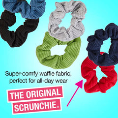 Scrunchie Scunci rojo, agarre flexible para peinados rápidos