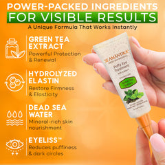 SEAMANTIKA Puffy Eye Treatment swatch highlights creamy texture for fast absorption