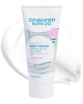 The Seaweed Bath Co. Hydrate Lavender cream packaging highlights premium ingredients for daily moisture.