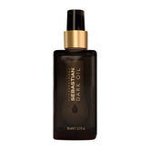 Sebastian Dark Oil bottle front view showing a nourishing glow for smooth, manageable hair.