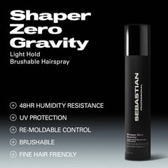 Sebastian Shaper Zero Gravity brushable finish provides movement without stiffness during styling.