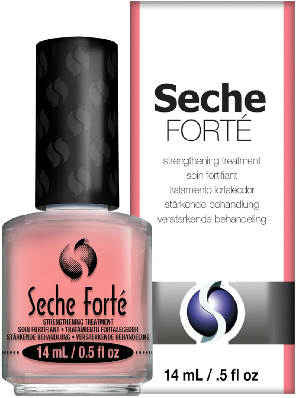 Seche Forte base coat bottle with bamboo biotin nutrients for stronger nails