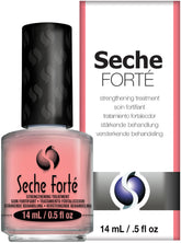 Seche Forte base coat bottle with bamboo biotin nutrients for stronger nails
