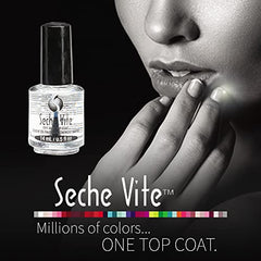 Seche Vite brush-application top coat creates a smooth, fast-drying seal.
