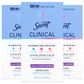 Secret Clinical Strength lavender invisible solid stick offers all-day protection.