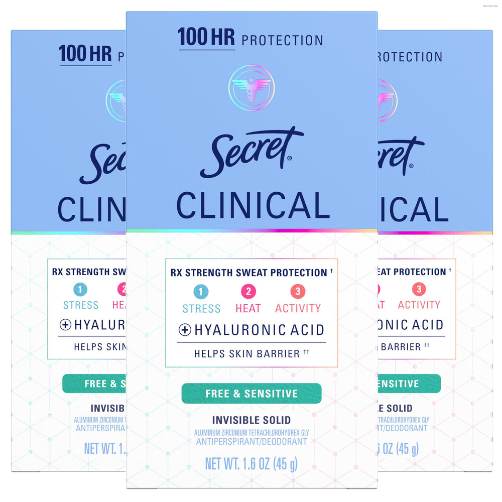 Secret Clinical Strength unscented invisible solid for discreet application