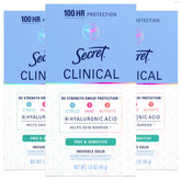 Secret Clinical Strength unscented invisible solid for discreet application