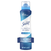 Botella de Secret Clinical Strength Dry Spray para protección diaria y secado rápido.