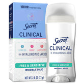 Secret Clinical Strength desodorante para mujer, formato invisible sin fragancia, protección de 100 horas.