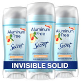 Secret desodorante sin aluminio para mujer, envase práctico para uso diario.