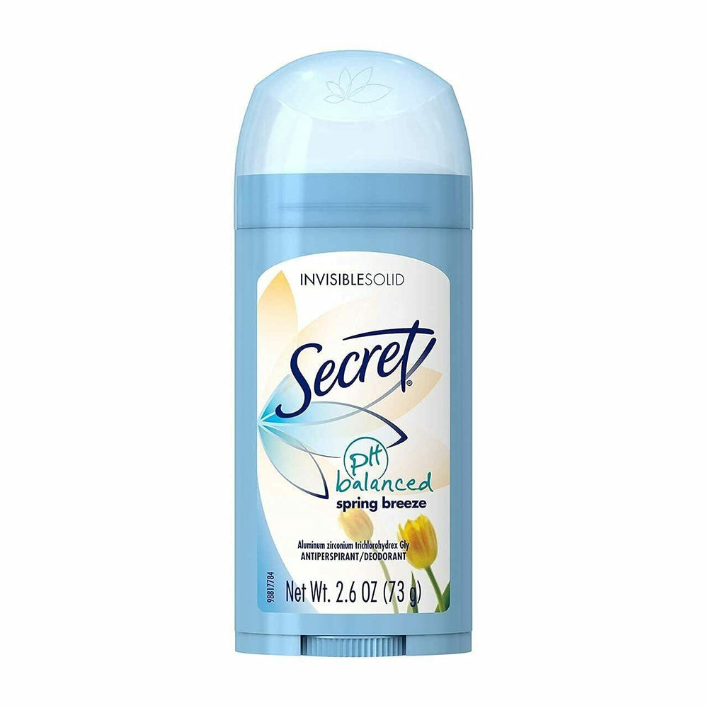 Secret Desodorante Spring Breeze barra con aroma fresco y protección de 24 horas.