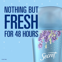 Secret Fresh Luxe Lavender muestra textura seca para uso diario