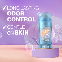Secret Fresh packaging showcases clean design and long-lasting protection.