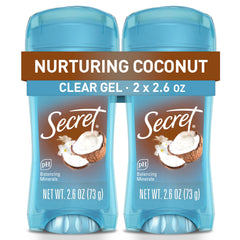 Secret Fresh gel claro aplicado para frescura instantánea