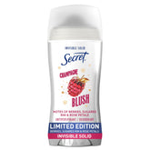 Secret Fresh Holiday deodorant bottle shows Champagne Blush scent and 72-hour protection