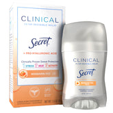 Secret Fuerza Clinica Mandarin Fizz en botella, protección duradera para días activos.