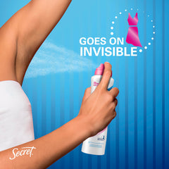 Secret Outlast Dry Spray powder scent packaging conveys freshness