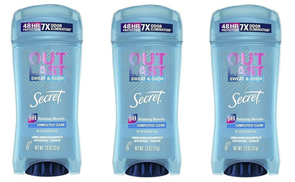 Desodorante Secret Outlast gel transparente, protección de 48 horas para el día
