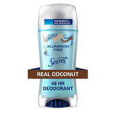 Secret aluminum-free deodorant for women with rosewater scent for all-day freshness.