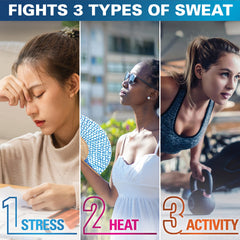 Secret Stress Response citrus scent graphic highlighting all-day refreshing aroma.