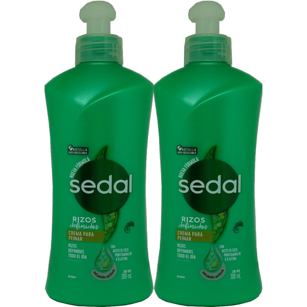 Sedal Rizos Definidos crema para peinar, envase 300 ml, definición duradera.