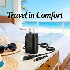 SEEHOM wet/dry shaver charger cord supports everyday grooming routines.