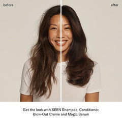 SEEN hero ingredients Bisabolol and Hemisqualane for soothing frizz control